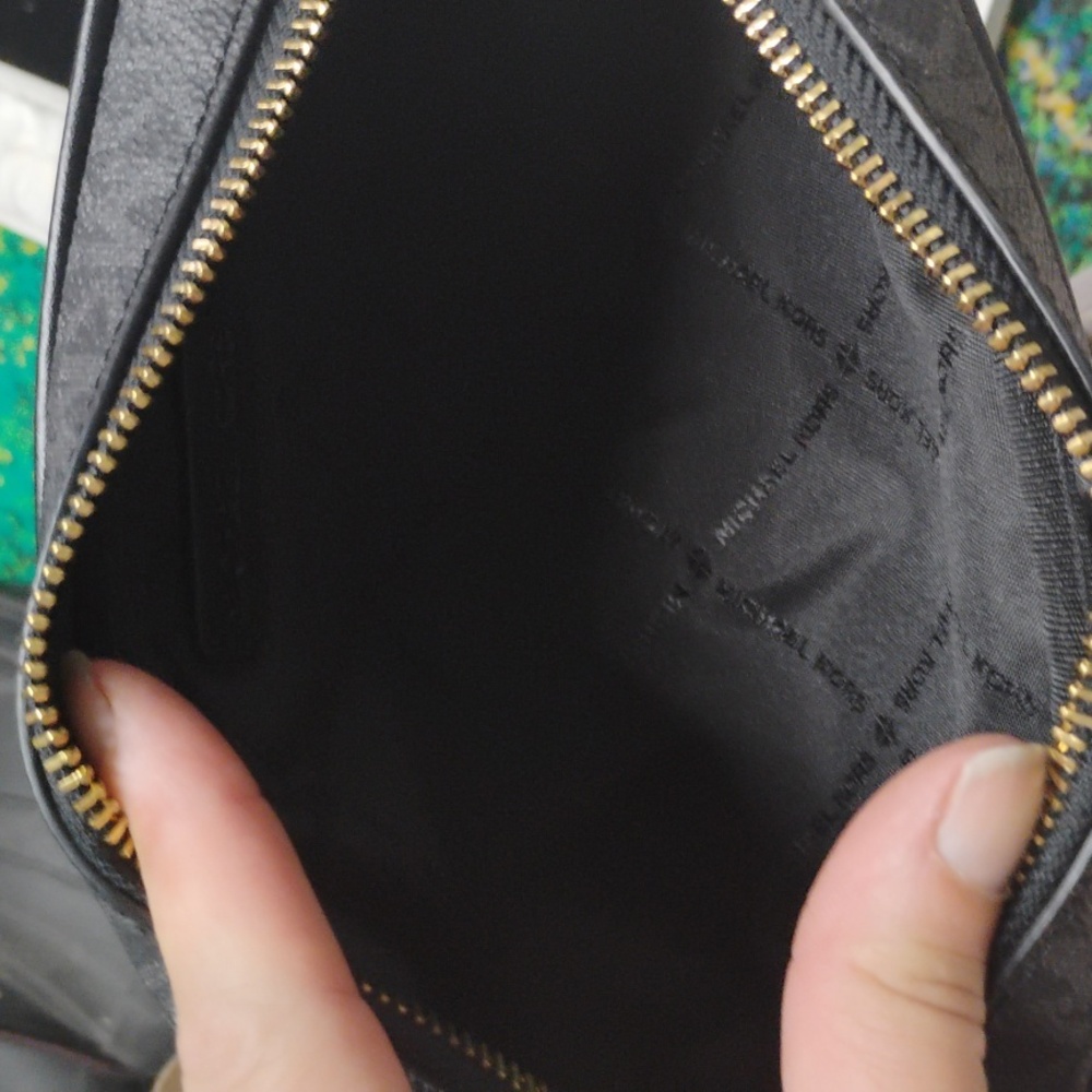 Michael Kors Black Monogram Pencil Case - Picture 6 of 6